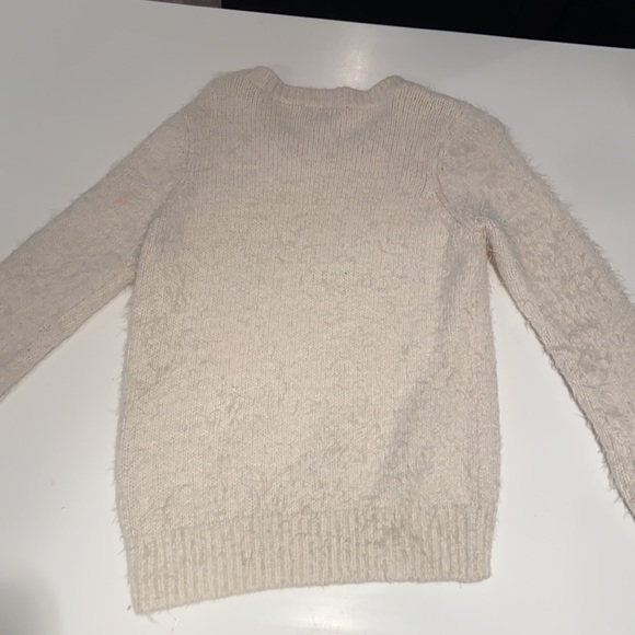 Forever 21 Fuzzy White Crewneck - Picture 3 of 3